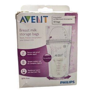 PHILIPS AVENT Breast Milk Storage Bags 6oz 26pc NEW OPEN BOX